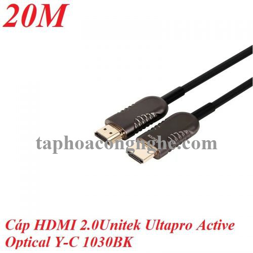 Unitek 96113 Y-C1030BK 4k 60Hz chuẩn 2.0 20M Màu Xanh Lam Cáp Hdmi sợi quang Ultrapro 30096113